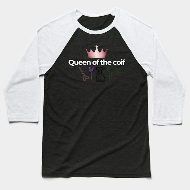Queen of the Coif Baseball T-Shirt by Paul Aker